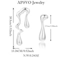 thumbnail image 6 of APSVO Gold and Silver Drop Earrings Set for Women,Melting Statement Unique Chunky Dangle Earring Irregular Waterdrop Teardrop Earrings Trendy Jewelry Anniversary Valentine's Day Christmas Gift, 6 of 6