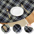 thumbnail image 4 of Gray Black Checkered Pattern Round Fitted Tablecloth with Elastic Edge,Dining Table Cover Waterproof,Outdoor Round Tablecloth for Camping,Dining,Indoor and Outdoor, 4 of 7