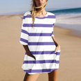thumbnail image 2 of YDLCAFD Women Gradient Print Short Sleeve Jumpsuit Short Loose Backless Jumpsuits Rompers M, 2 of 7