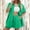 Green, variant on Women's Vacation Fashion Casual Suit Solid Color Summer Shorts And Shirt Top Two Piece Sets Lapel Shirt Slim Suits Skirt Set Juniors Women Swimsuit Shorts Set Yoga Shorts Suit Athletic Swimsuits for