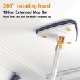 thumbnail image 3 of Washable Telescopic Triangle Floor Mop with 3Pcs Rotatable Adjustable Home Wall Mop Pads for Cleaning White, 3 of 9