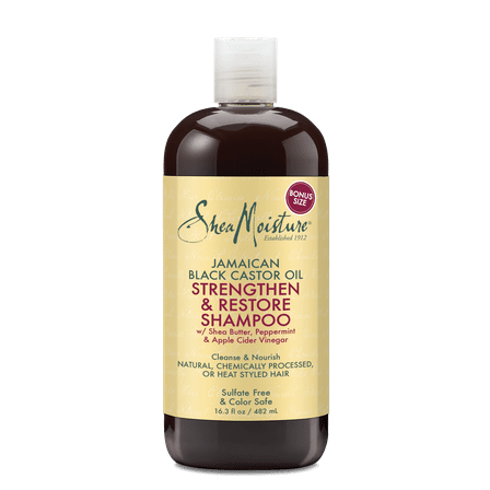 SheaMoisture Jamaican Black Castor Oil Strengthen & Restore Shampoo, 16.3 Oz