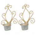thumbnail image 3 of 2PCS Wall Hanging Candlesticks Holder Gold Color Durable Metal Candle Holder for Wedding Decoration, 3 of 5