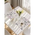 thumbnail image 5 of Purple Grey Botanical Placemats Set of 4, Rustic Country Spring Floral Summer Leaf Placemats for Dining Table, Place Mats for Kitchen Tabletop, Waterproof Wipeable Dining Table Mats Set, 5 of 9
