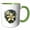Green/White, variant on 3drose, Artistic White Lilies Vector Design, 11oz Mug