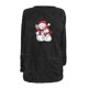 thumbnail image 4 of Puntoco Suéter Mujer Cuello Redondo e Invierno Suelto Estampado Bolsillo Cálido Manga Larga Blusa Tops Navidad Liquidación Puntoco Puntoco-951, 4 of 4