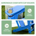 thumbnail image 6 of Chiccushion Adirondack Chair with Cup Holder, HDPE All-Weather Patio Chairs for Poolside, Backyard, Deck, Fire Pit, Klein Blue, 6 of 9