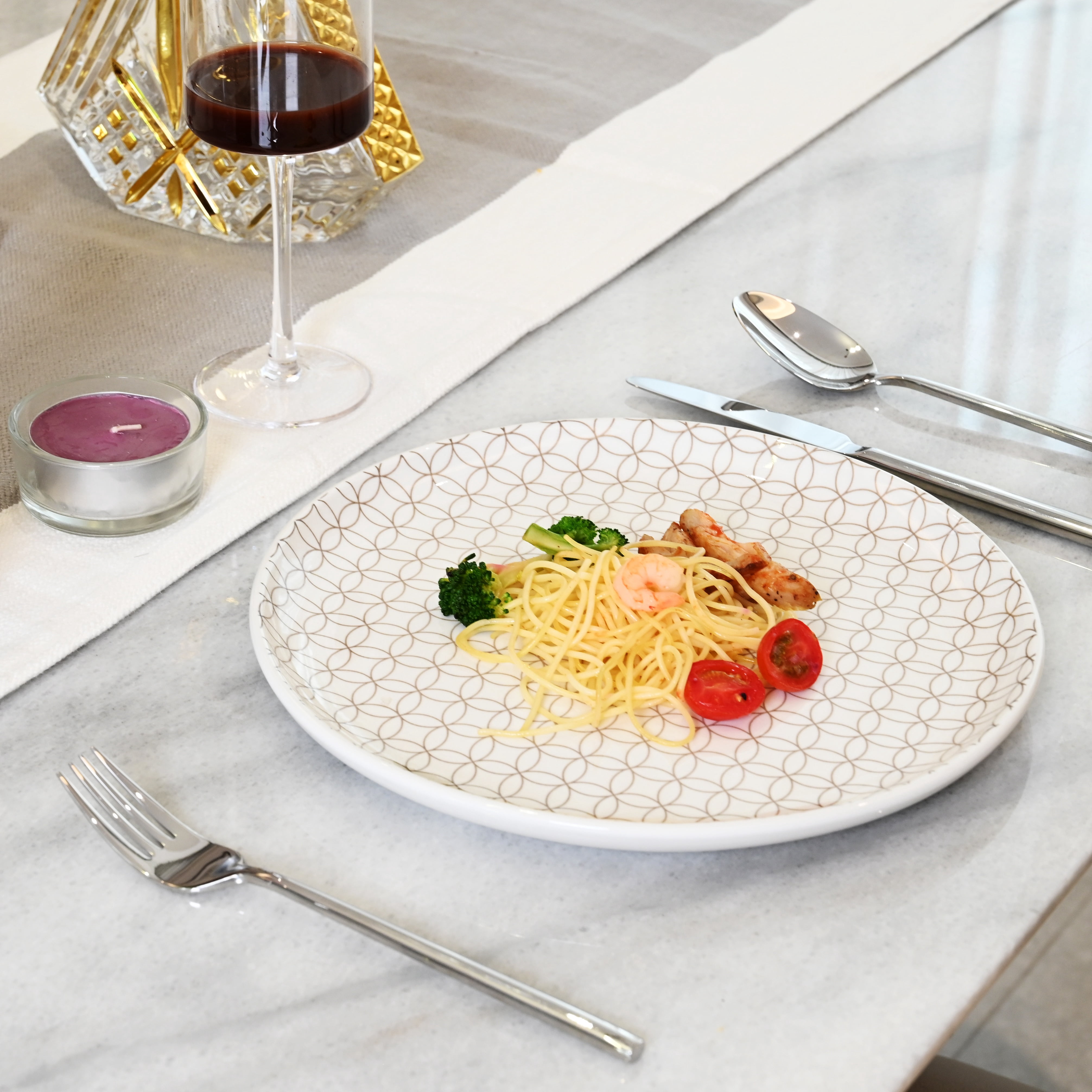 Mainstays Alessandra Brown 4-Pack Stoneware Dinner Plate Set