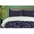 thumbnail image 4 of Ambesonne Floral Duvet Cover Sets, Retro Lily Flowers Pattern, 2-King, Dark Purple Fuchsia, 4 of 7
