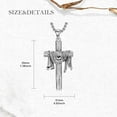 thumbnail image 2 of Cross Necklace for Men 925 Sterling Silver Jesus Cloth on Cross Necklaces Christian Crucifix Pendant Religious Jewelry Gifts for Men 22"+2", 2 of 6