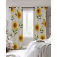 thumbnail image 6 of Sunflower Blackout Curtains Light Blocking Print Window Curtains, Country Pastoral Spring Watercolor Garden Motifs Thermal Insulated Window Drapes for Living Room Kitchen (2 Panels, 84"W x 63"L), 6 of 9
