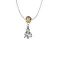 thumbnail image 2 of Delight Jewelry Silvertone Christmas Tree Zig Zag Mia Monkey Charm Necklace, 2 of 4