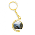 thumbnail image 1 of Tianchi panorama Anillo de oro de metal llavero llavero, 1 of 3