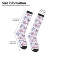 thumbnail image 3 of Bingfone Compression Socks for Women and Men Long Socks for Running Athletic Cycling Nurse-Butterflies in Pastel, 3 of 8