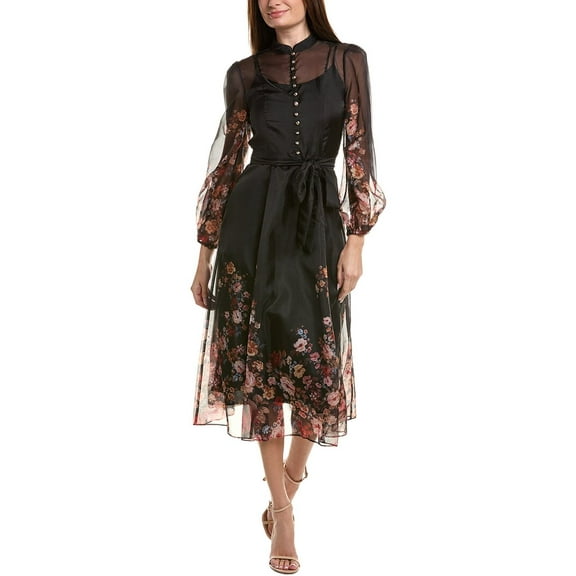 Ted Baker womens Organza Maxi Dress, 0, Black