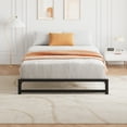 thumbnail image 3 of Yiwa Metal Platform Bed Frame, 6 Inch Twin/Queen Size, Steel Slat Support, Mattress Foundation, No Box Spring Required, Quiet Design, 3 of 9