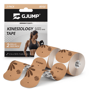 GJUMP Floral Sports Kinesiology Tape, 40 Precut Strips