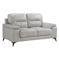 thumbnail image 3 of Lexicon Mischa Leather Match Loveseat in Silver Gray, 3 of 8