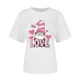 thumbnail image 7 of AGWOLF Valentine's Day Shirts for Women Cute Gnome Graphic Tees Loose Fit Short Sleeve Tshirts Casual Love Print Crewneck Tshirt Valentines Gifts for Women, 7 of 7
