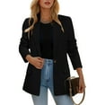 thumbnail image 2 of Vedolay Womens Blazer Suit Open Front Long Sleeve Fitted Ruffle Casual Office Jacket,Black M, 2 of 4