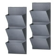 thumbnail image 3 of Organizador colgante de 2 piezas para sobre la puerta con 3 bolsillos de almacenamiento para ropa sucia gris, 3 of 9