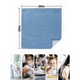 thumbnail image 4 of Blue Burlap Texture Cloth Napkins Set of 4 Reusable Dinner Napkins, Farmhouse Vintage Blue Cocktail Napkin Washable Table Napkins for Wedding/Holiday Party/Baby Shower 20"x20", 4 of 7