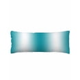 thumbnail image 2 of Ombre Turquoise Throw Pillow Covers, Gradient White Abstract Minimalist Stripe Soft Breathable Pillow Cases with Zipper for Sleeping, Long Body Pillowcases for Couch Bed Sofa Chair 20x60 Inches, 2 of 6