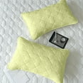 thumbnail image 6 of Quilted Pillow Protectors (Set of 2), Decorative Solid Cotton Floral Print Thick Bed Pillowcase, Super Soft Cozy Breathable Pillowcase Encasement with Envelope Closure 19x29 Inches, 6 of 6