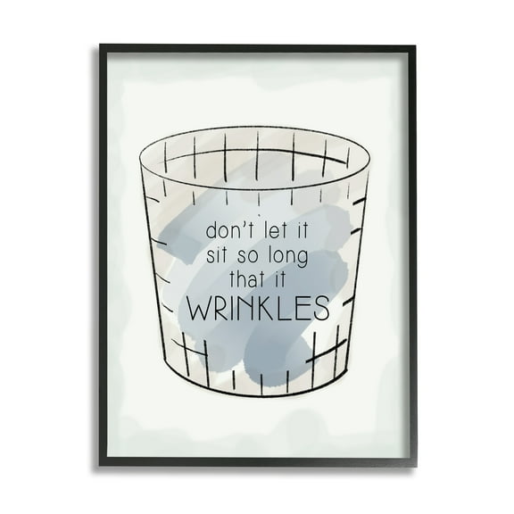 Stupell Industries Laundry Reminder Phrase Typography Painting Black Framed Art Print Wall Art, 11 x 14