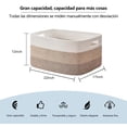 thumbnail image 3 of Cesta de Cuerda Extragrande, de 55 x 43 x 30 cm,  Algodón Cesta de Lavandería de Cuerda Tejida con Asas, Cesta Ropa Sucia, Cesto Organizador de Juguetes, Caja de Almacenamiento, 3 of 7