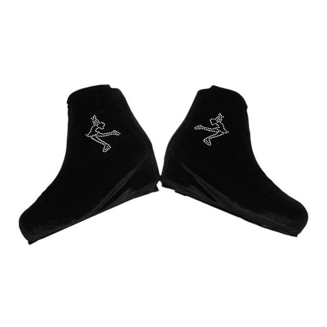 Cubiertas para botas de skate, funda para botas de patinaje, portátil para niños y adultos, térmica antisuciedad Negro