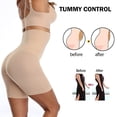 thumbnail image 6 of Women High Waisted Body Shaper Shorts Tummy Control Plus Size Shapewear Waist Trainer Shorts Anti-Slip Knickers, 6 of 6