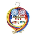 thumbnail image 1 of Professional Refrigeration Manifold Gauge Set with 1.5m Hoses, Metal-Plastic Construction, Dual Table Valves, Pressure Measurement for R12/R134A/R22/R502, 30-250PSI & 0-17.5kg/c㎡ Range, Includes 2, 1 of 6