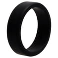 thumbnail image 1 of Anillo de boda de silicona de 2 capas biselado de 8 mm - Negro de ROQ para hombre - Anillo de 13 mm, 1 of 1