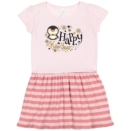 

Inktastic Happy New Year with Cute Penguin Gift Toddler Girl Dress