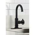 thumbnail image 4 of Kingston Brass KSD8500RKX Webb Single-Handle Bar Faucet with Knurled Handle, Matte Black, 4 of 6