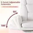 thumbnail image 5 of Homall Office Chair, Teddy Plush Ergonomic Criss Cross Desk Chair with Adjustable Armrests, Swivel Vanity Chair Comfy Computer Chairs, White, 5 of 8