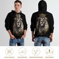 thumbnail image 6 of LAOLIUSN Lion Hoodie Animal 3D Pattern Sweatshirt Hooded Pullover with Pocket S-4XL, 6 of 7