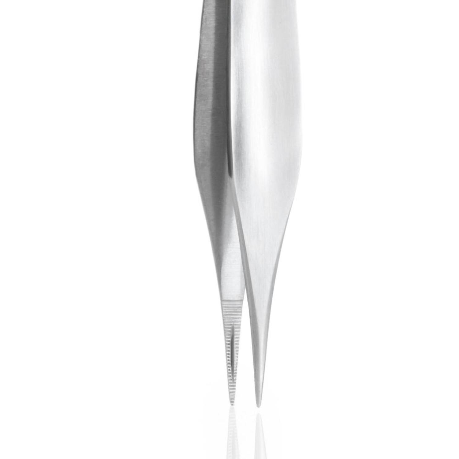 GERMANIKURE Pointed Splinter Tweezers in Leather Case, Ethically Made in Solingen Germany