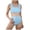 Blue, variant on Maternity Swimsuit Bikini Maternity Swimsuit Ribbed High Waist Pregnancy Bikini Sets Twist Cutout Front Two Piece Bathing Suit Swimwear Blue,M