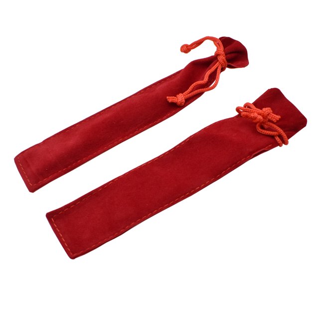 20 Pieces/Lot Velvet Drawstring Pen Bag Pouch Small Cloth Pencil Case For One Pen Storage Black Blue Gray Pink Red Color Gift Red