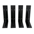 thumbnail image 4 of 4* Countertop Support Brackets Metal Floating Storage Heavy Duty Wall Shelving 8 inch "L" Heavy Duty Corner Brace Joint Angle Bracket Shelf Brackets 4pcs, 4 of 12
