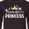 thumbnail image 4 of Inktastic Grandpa's Princess Crown and Flowers Long Sleeve Youth T-Shirt, 4 of 5