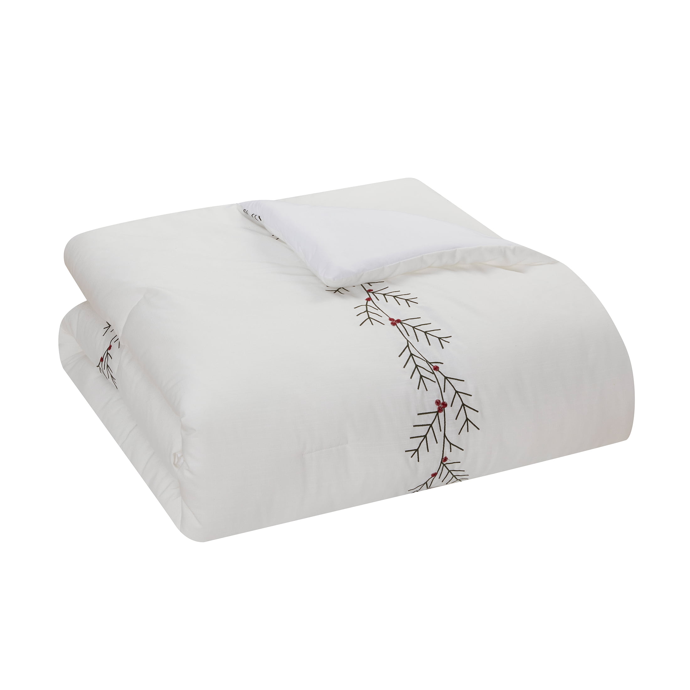 My Texas House Conroe 5-Piece Multicolor Embroidered Mistletoe Comforter Set, King