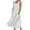 White, variant on Womens Autumn Winter Casual Dresses Pockets Solid Color Sleeveless Cotton Linen Long Dress