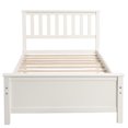 thumbnail image 3 of Topcobe Classic Pine Wood Lightweight Platform Bed, Twin, White, 3 of 4