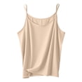 thumbnail image 3 of Womens Silk Camisole Spaghetti Strap Mulberry Silk Cami Tops Stretchable Real Knit Silk Tank Undershirt for Layerling Khaki M, 3 of 3