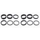 thumbnail image 1 of Espacario de horquilla de auriculares de auriculares 2/5/5/10 mm para MTB Bicyle Black 6pcs, 1 of 6