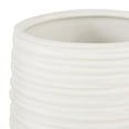 thumbnail image 5 of CosmoLiving by Cosmopolitan 7" Ribbed White Porcelain Ceramic Vase, 5 of 8
