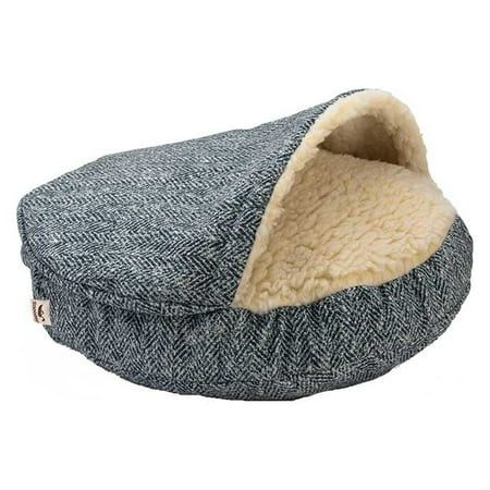 UPC: 0729053871787 | Snoozer Luxury Cozy Cave Dog Bed  Large  Palmer Indigo  Hooded Nesting Dog Bed